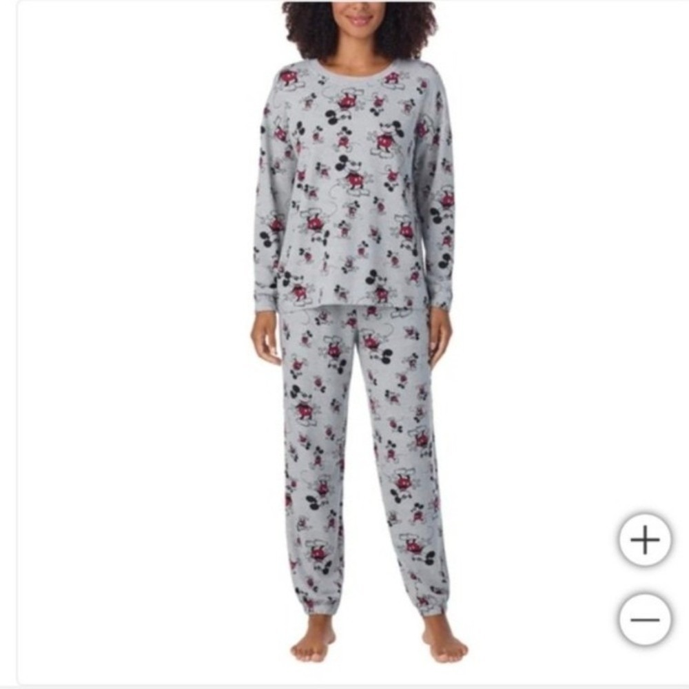 New Disney Mickey Mouse Women's Lounge Sleepwear Pajama Set 2-Piece Medium 8-10 - Picture 2 of 6